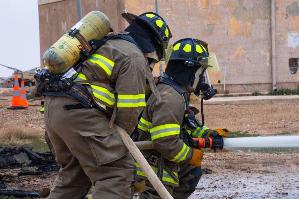 QRF, AAAB Firefighters, and EOD Conduct Joint Base Defense Exercise