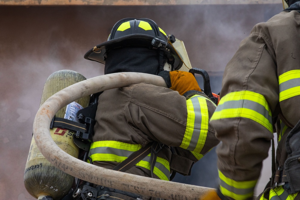 QRF, Firefighters, and EOD Conduct Joint Base Defense Exercise at AAAB