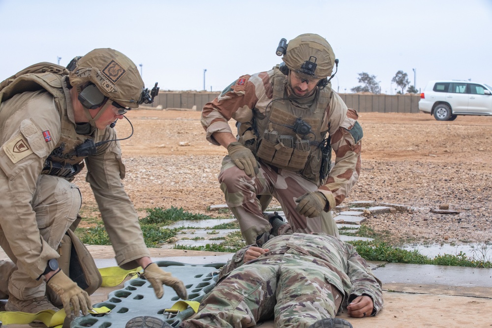 QRF, Firefighters, and EOD Conduct Joint Base Defense Exercise at AAAB