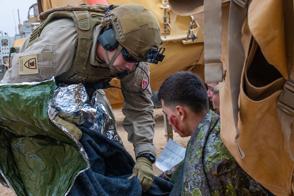 QRF, Firefighters, and EOD Conduct Joint Base Defense Exercise at AAAB