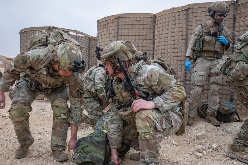 QRF, Firefighters, and EOD Conduct Joint Base Defense Exercise at AAAB