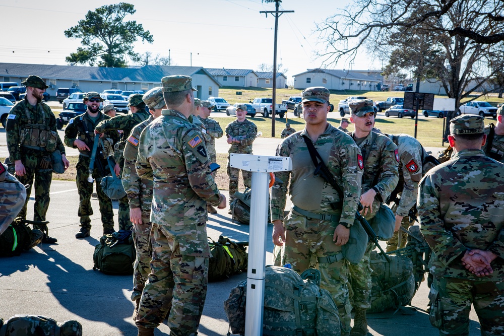 Weigh in for Best Warrior competition ruck march