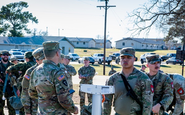 Weigh in for Best Warrior competition ruck march
