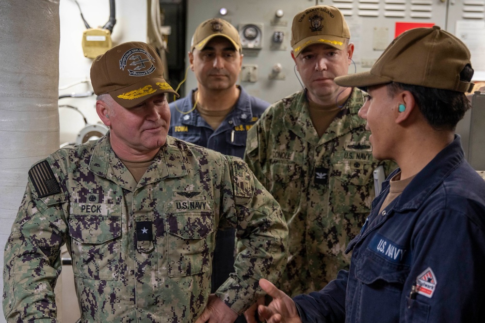 Rear Adm. Peck Tours Makin Island