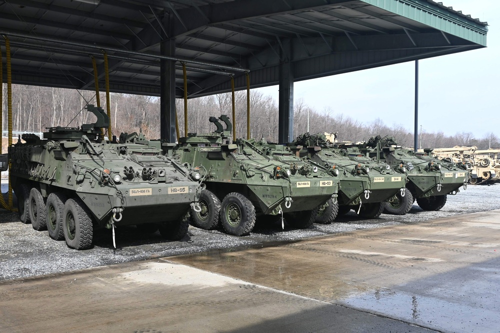 Upgraded Strykers, JLTVs begin arriving in Pennsylvania for 56th SBCT