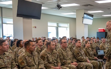 Maj. Gen. Duke A. Pirak Visits the 233rd Space Group