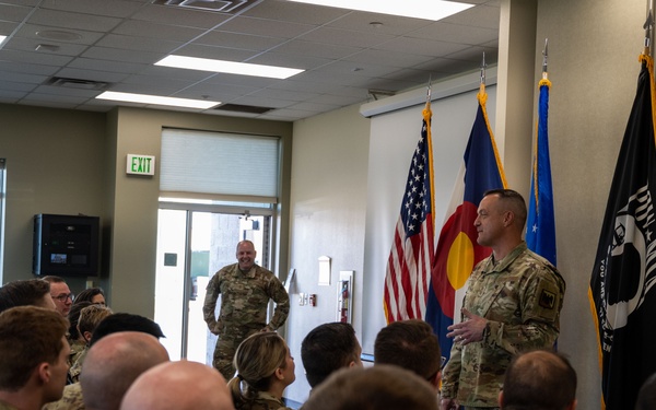 Maj. Gen. Duke A. Pirak Visits the 233rd Space Group