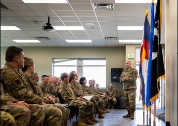 Maj. Gen. Duke A. Pirak Visits the 233rd Space Group