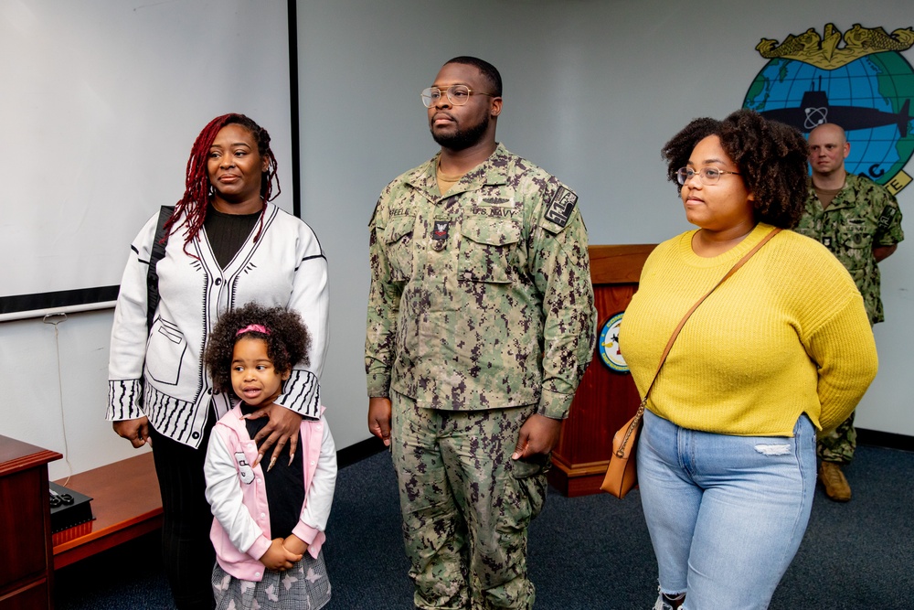 Reenlistment Ceremony at Commander, Submarine Squadron 11