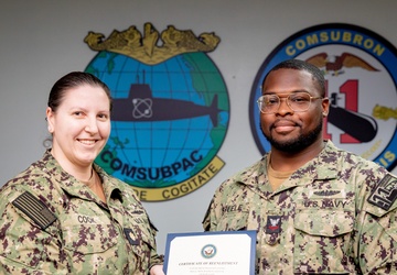 Reenlistment Ceremony at Commander, Submarine Squadron 11