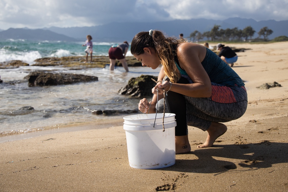 Keeping Our Beaches Beautiful: MCBH community members clean up Fort Hase beach