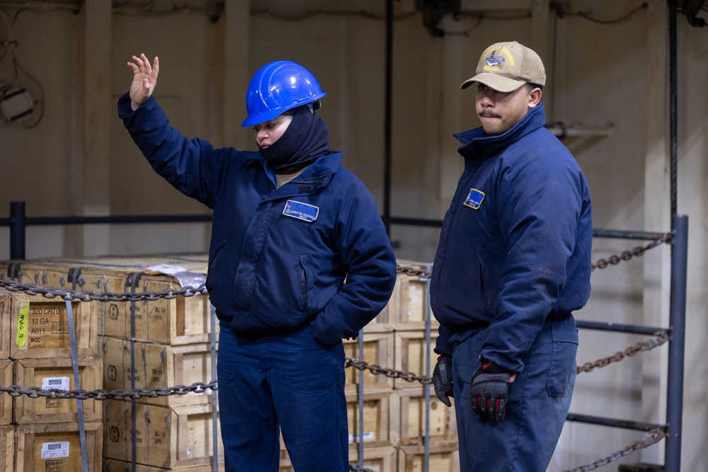 USS Iwo Jima ammunition onload