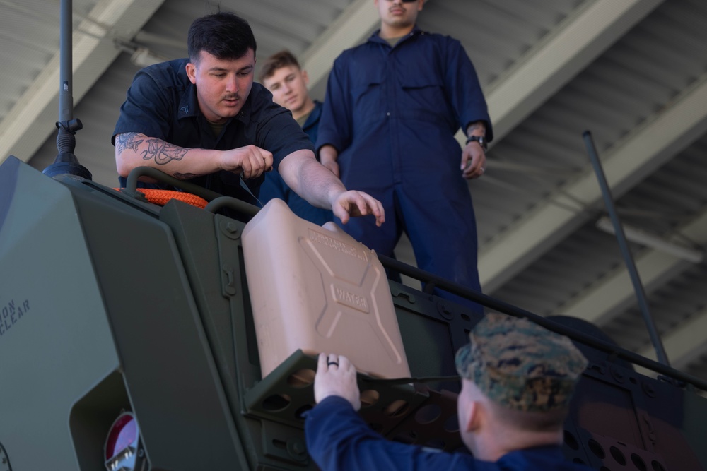 U.S. Marines with 2d Assault Amphibian Battalion, 2d Marine Division conduct ACV Maintenance