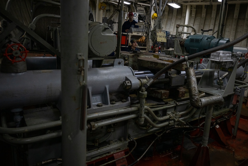 USCGC Polar Star (WAGB 10) conducts navigation and seamanship training in McMurdo Sound during Operation Deep Freeze
