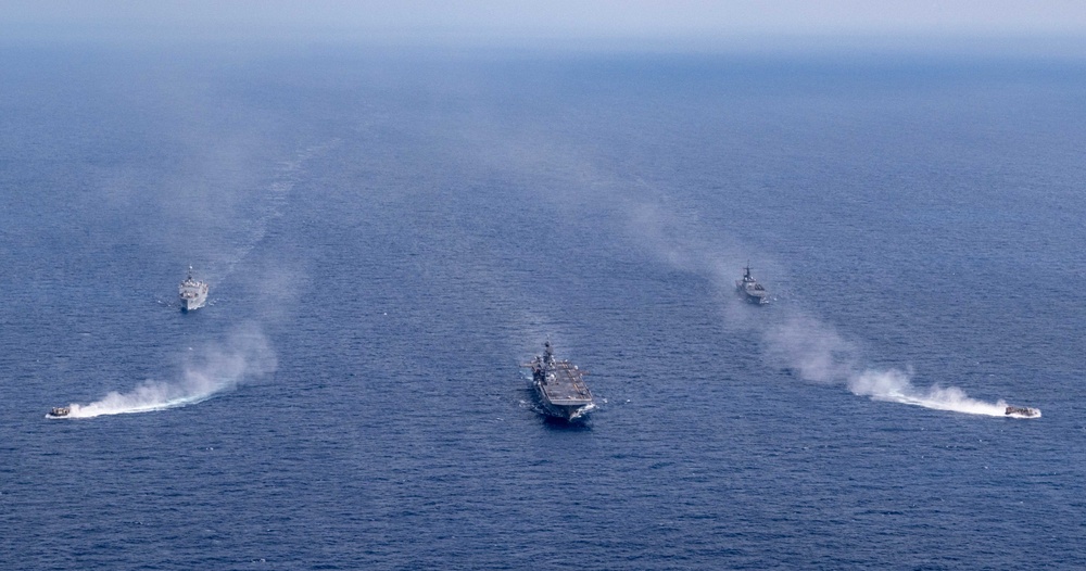 USS America (LHA 6) Conducts Exercise Iron Fist Group Sail