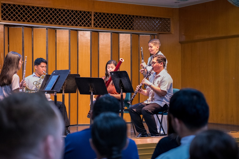 U.S. 7th Fleet Band visits the University of Santo Tomas Conservatory of Music