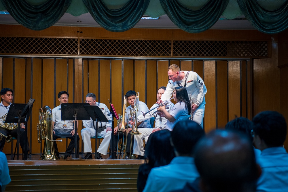 U.S. 7th Fleet Band visits the University of Santo Tomas Conservatory of Music