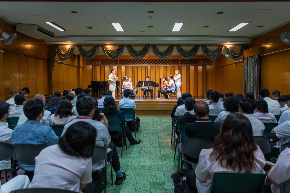 U.S. 7th Fleet Band visits the University of Santo Tomas Conservatory of Music