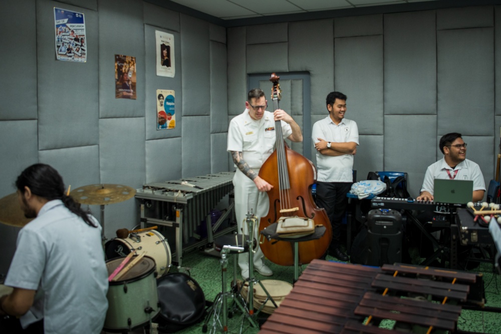 U.S. 7th Fleet Band visits the University of Santo Tomas Conservatory of Music