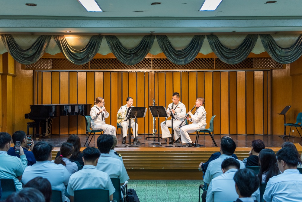 U.S. 7th Fleet Band visits the University of Santo Tomas Conservatory of Music