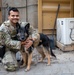 Military Working Dogs demonstrate skills to the Coalition