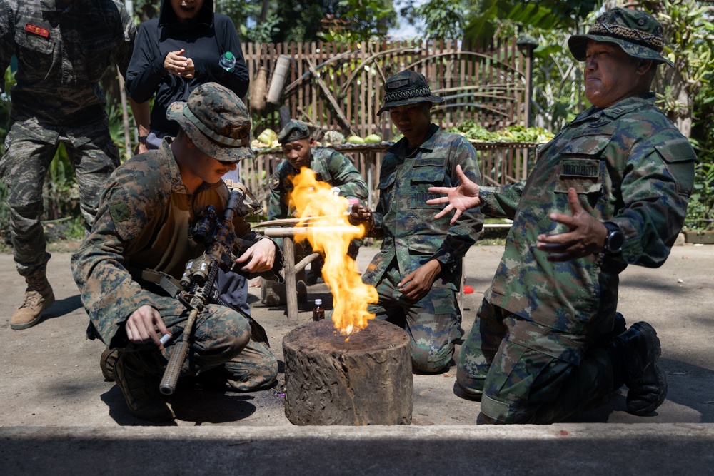 Cobra Gold 25: 1st LAR Bn. Marines, sailors learn jungle survival skills