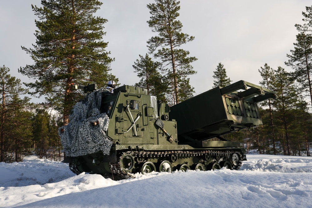 MLRS battalion conducts training with M270A2 launchers in Norway during exercise