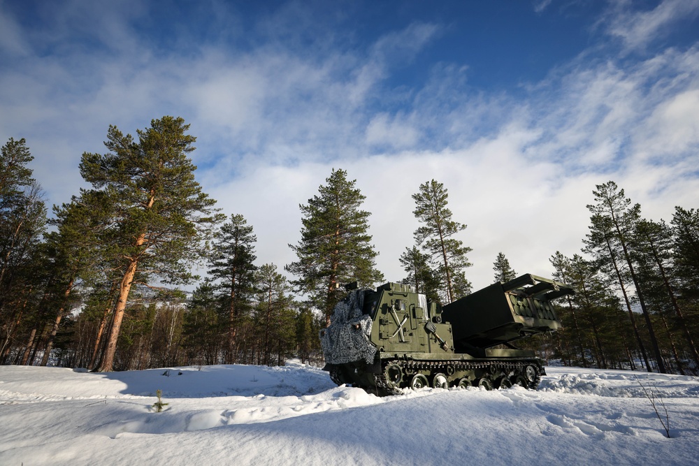 MLRS battalion conducts training with M270A2 launchers in Norway during exercise