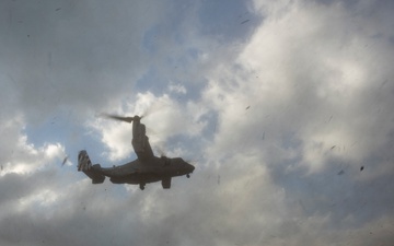 U.S. Marines with 2nd MAW receive first aircraft on a new expeditionary landing zone in the Bahamas