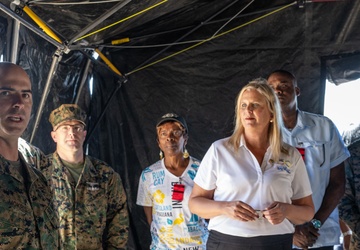 U.S. Marines and Sailors receive distinguished visitors in The Bahamas