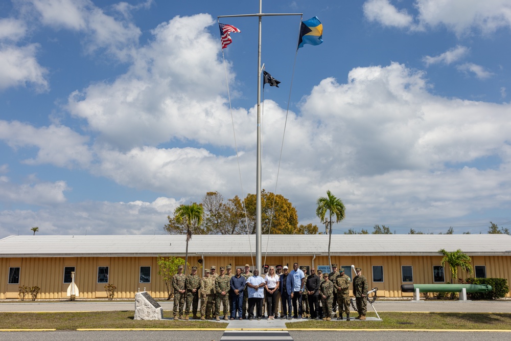 U.S. Marines and Sailors receive distinguished visitors in The Bahamas