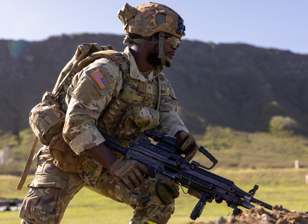 U.S. Army trains at USMC Range