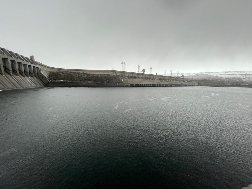 Weekend weather was wet at Chief Joseph Dam