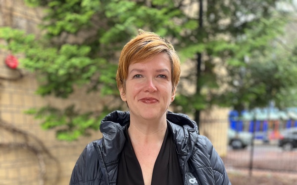 Kasi Underhill monitors weather