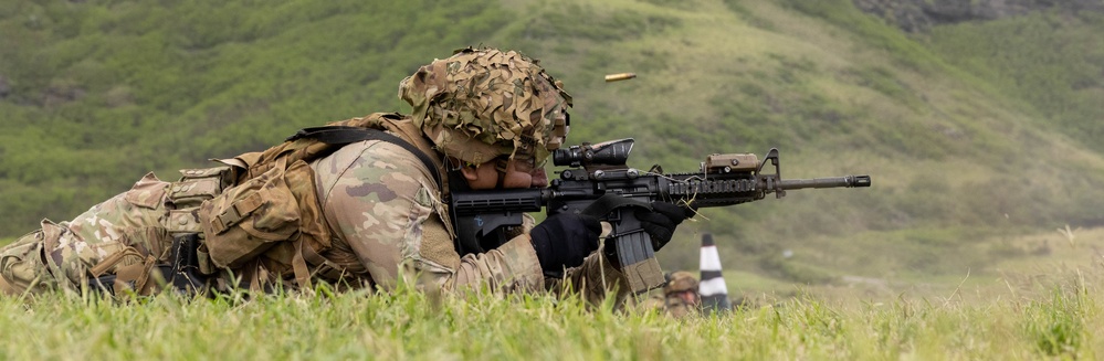 U.S. Army trains at USMC Range