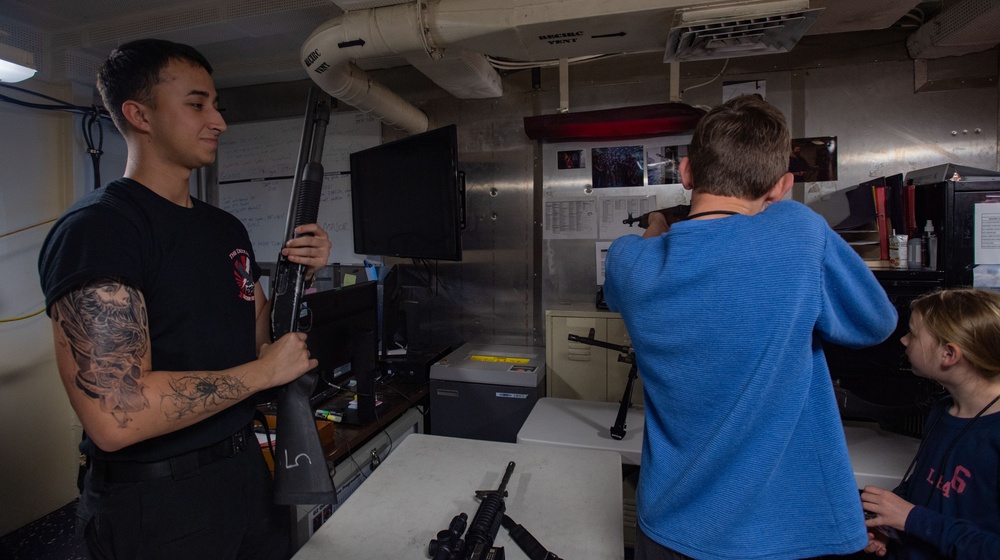 USS America (LHA 6) Conducts Tiger Cruise