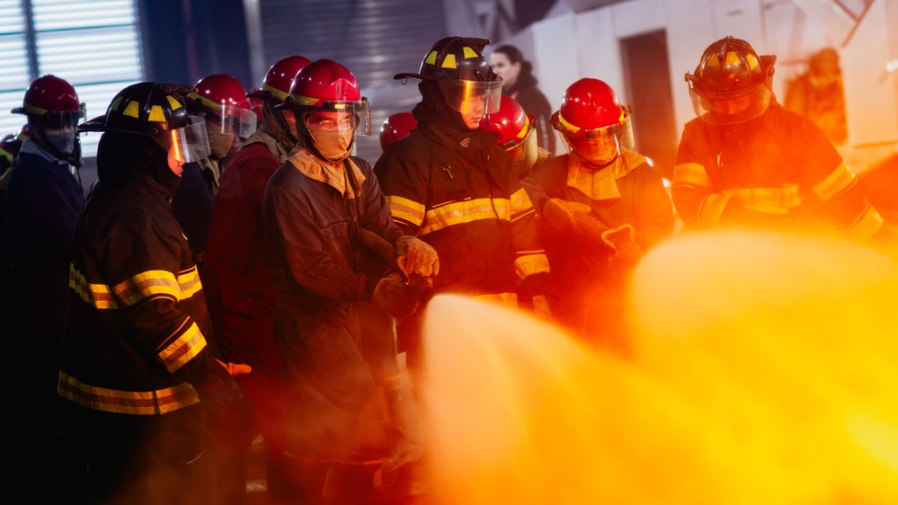 Sailors Conduct Firefighting Training at Surface Warfare School Command