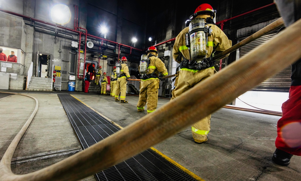 Sailors Conduct Firefighting Training at Surface Warfare School Command