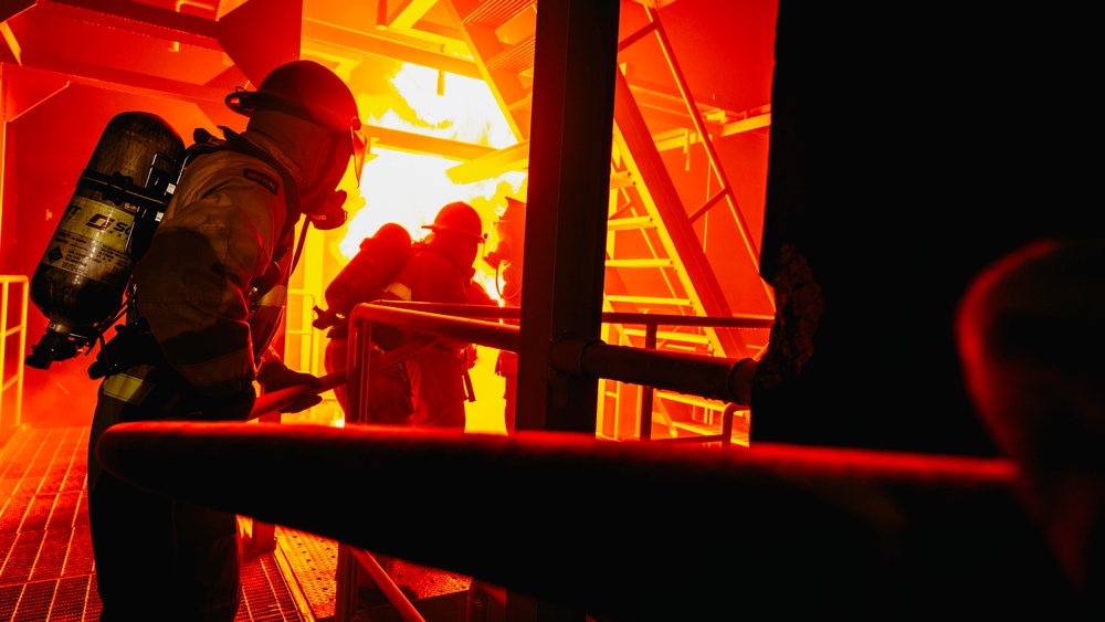 Sailors Conduct Firefighting Training at Surface Warfare School Command