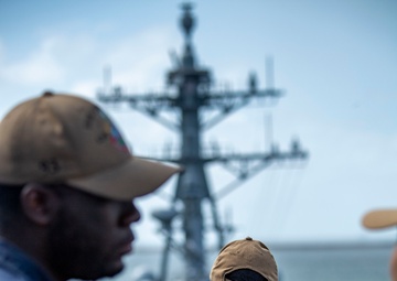 USS Somerset (LPD 25) gets underway in support of QUART 25.2