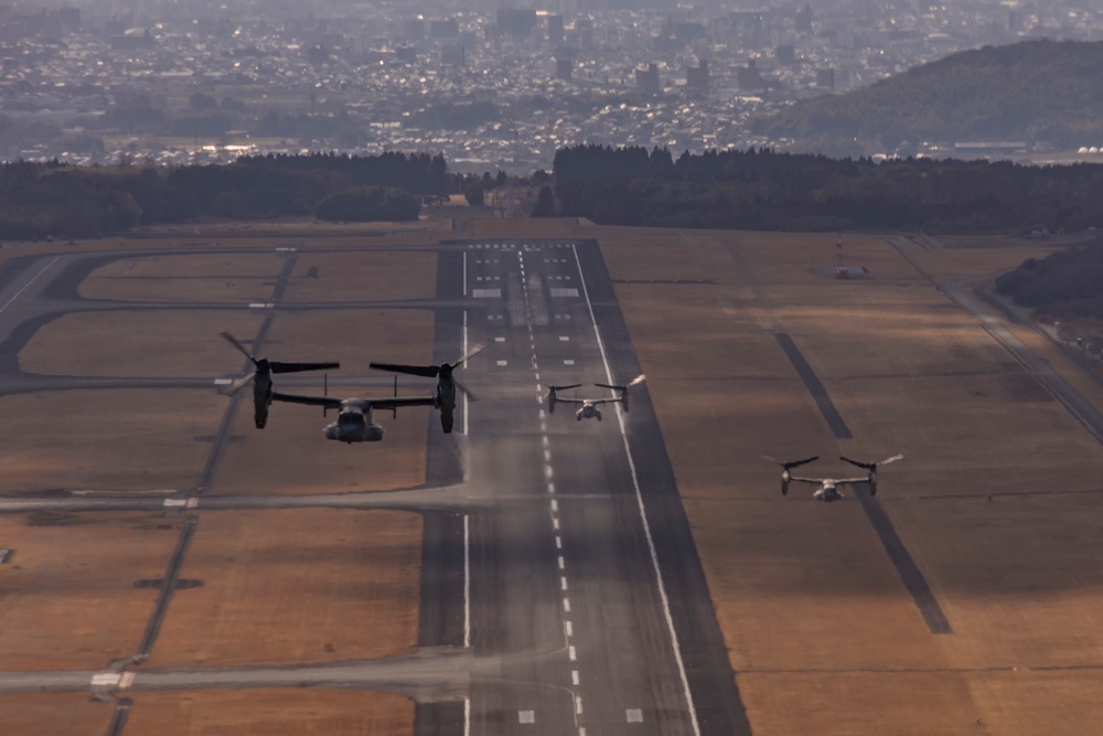 Iron Fist 25 | VMM-262 (Rein.) departs JGSDF Vice-Camp Takayubaru