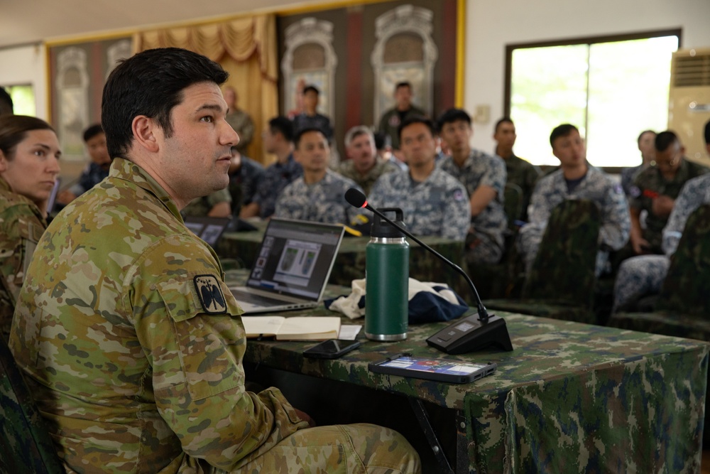 U.S., Thai, Australian, Republic of Korea and Singapore armed forces attend a conference for joint exercise Cobra Gold