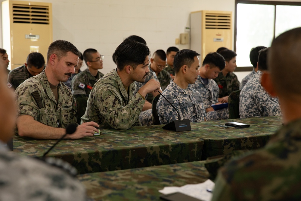 U.S., Thai, Australian, Republic of Korea and Singapore armed forces attend a conference for joint exercise Cobra Gold