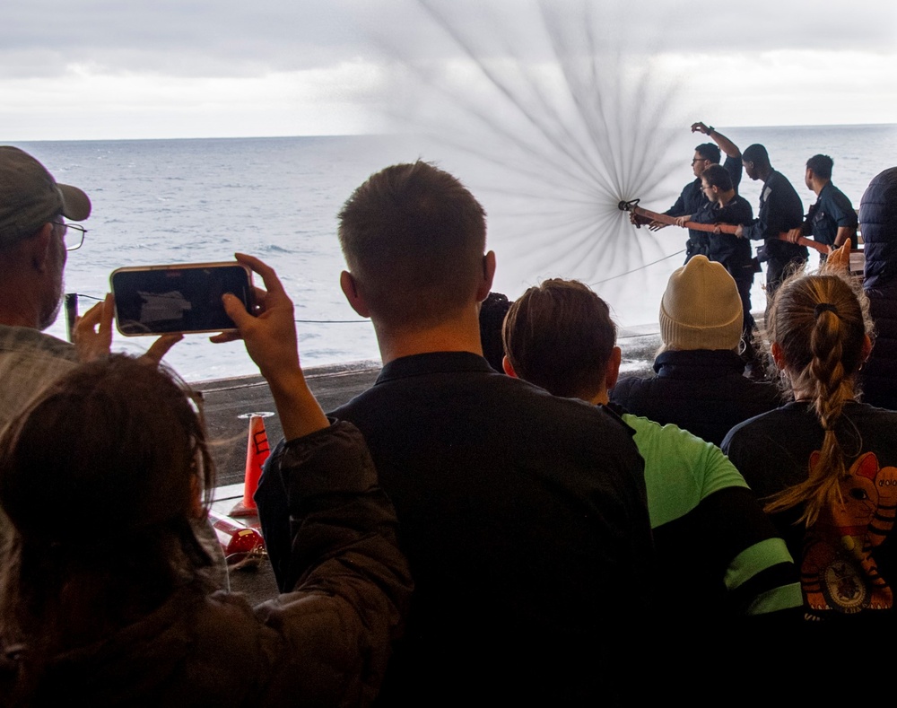 USS America (LHA6) Conducts Tiger Cruise Damage Control Training