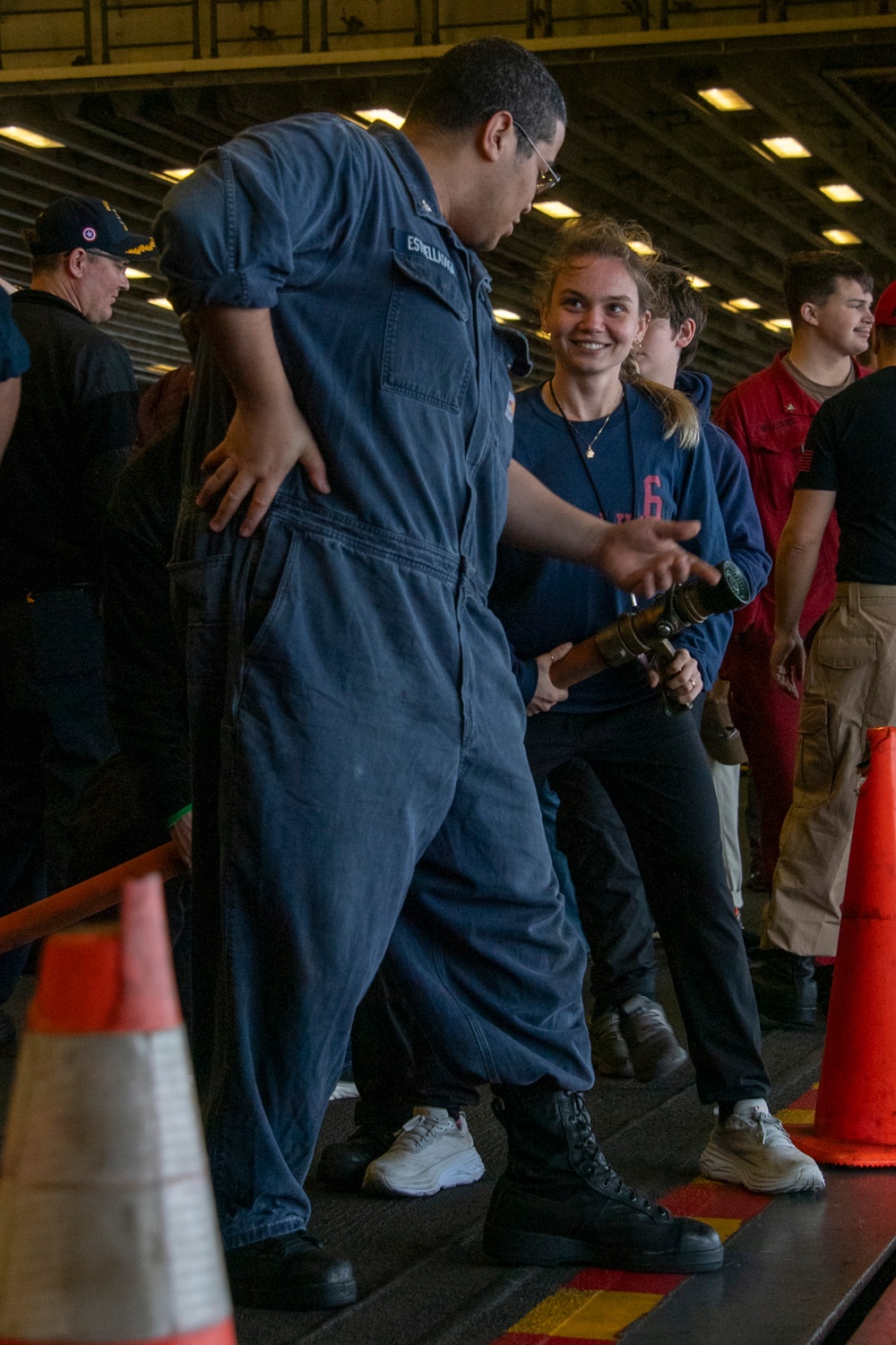 USS America (LHA6) Conducts Tiger Cruise Damage Control Training