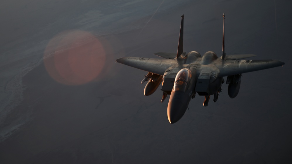 U.S. F-15s, A-10s patrol the skies in support of OIR