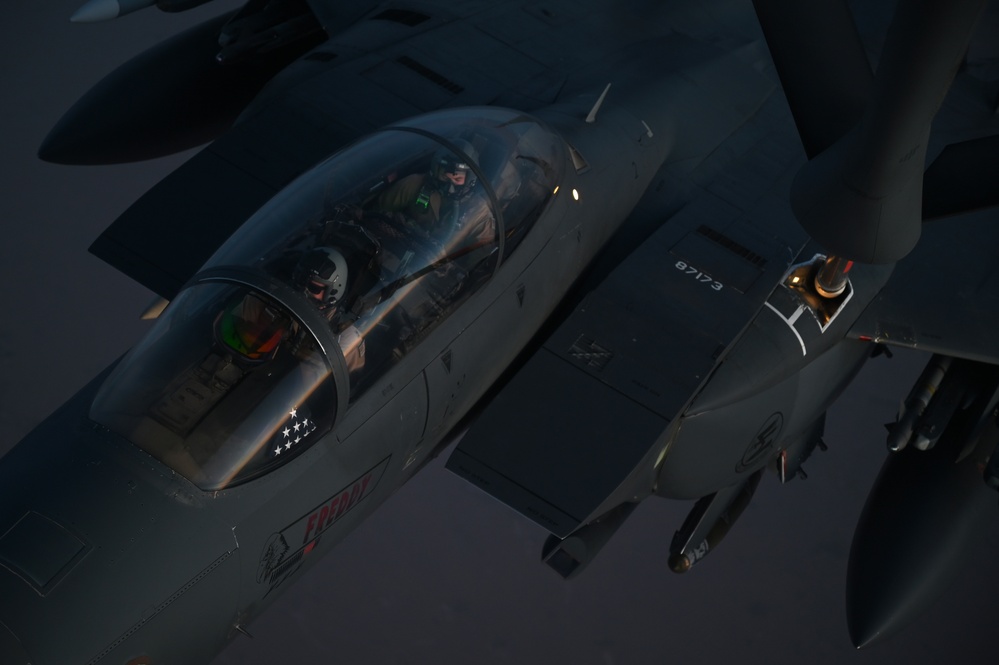 U.S. F-15s, A-10s patrol the skies in support of OIR