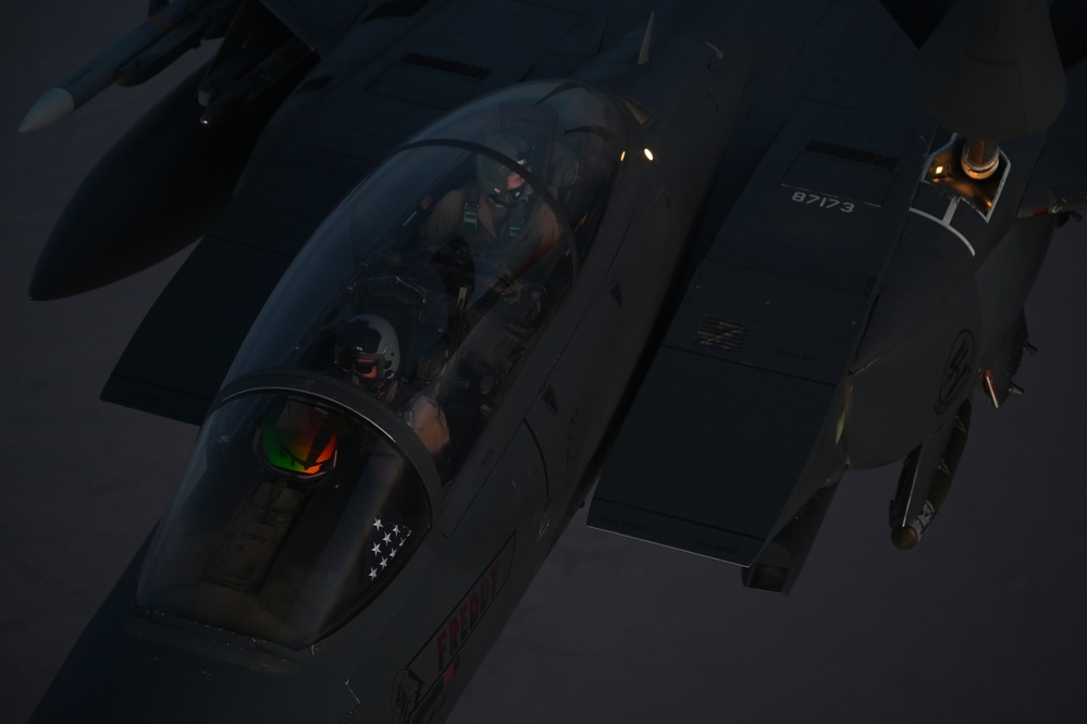 U.S. F-15s, A-10s patrol the skies in support of OIR