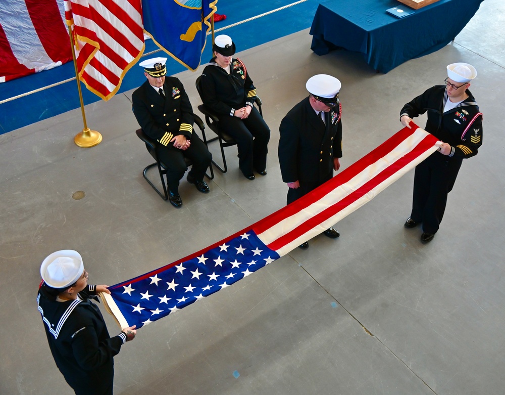 13 Folds in Surface Combat Systems Training Command Great Lakes Retirement Ceremony