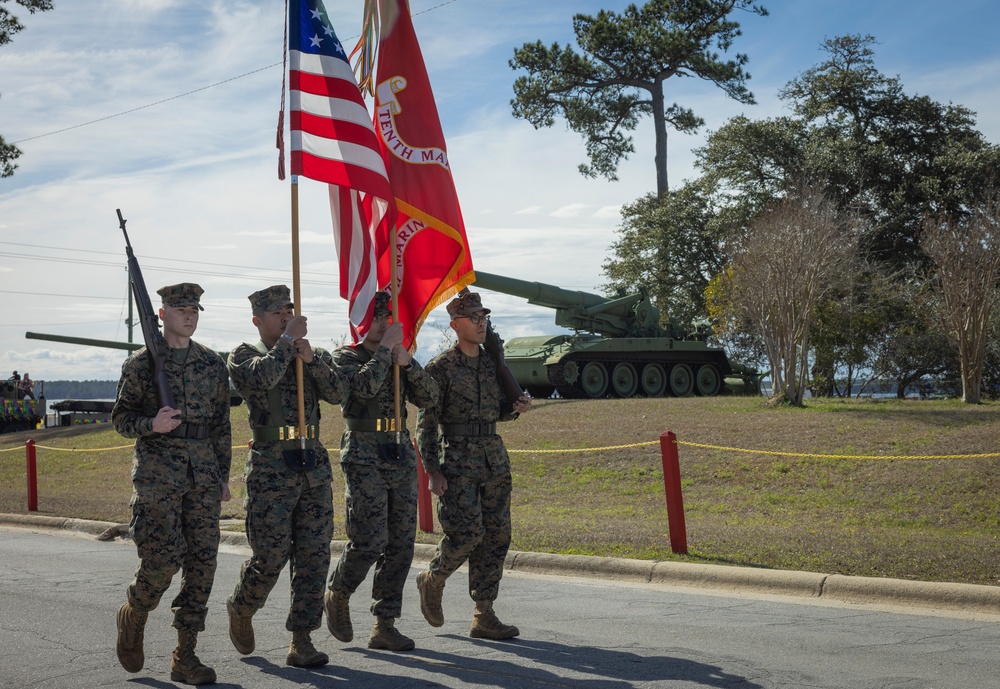 U.S. Marines and Families of 10th Marine Regiment, 2d Marine Division, Celebrate Mardi Gras